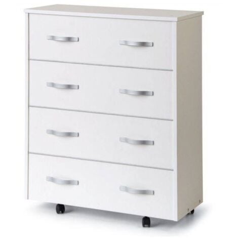 ABITARE Estructura de cama móvil 85x36x100 cm con cama extraíble fresno blanco - Siviglia