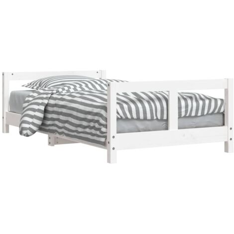 Estructura de cama para niños madera de pino blanco 80x160 cm vidaXL