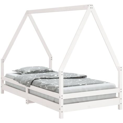 Estructura de cama para niños madera de pino blanco 90x190 cm vidaXL