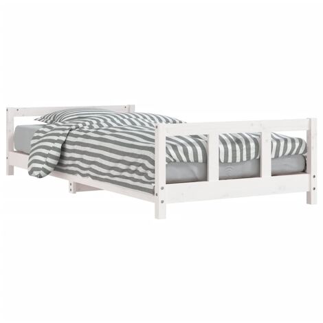Estructura de cama para niños madera de pino blanco 90x200 cm vidaXL