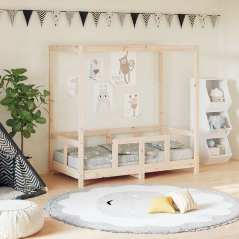 Estructura de cama para niños madera maciza de pino 70x140 cm