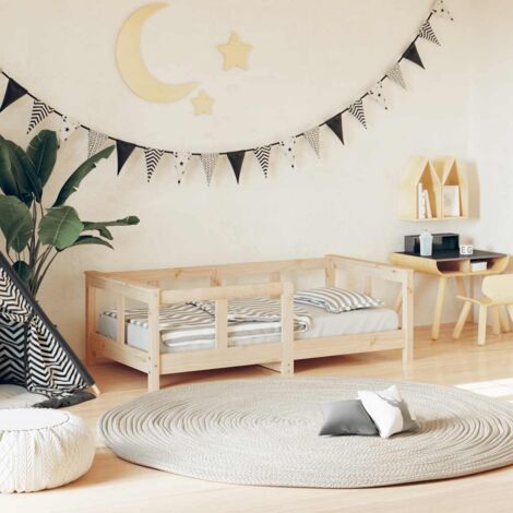 Estructura de cama para niños madera maciza de pino 70x140 cm vidaXL