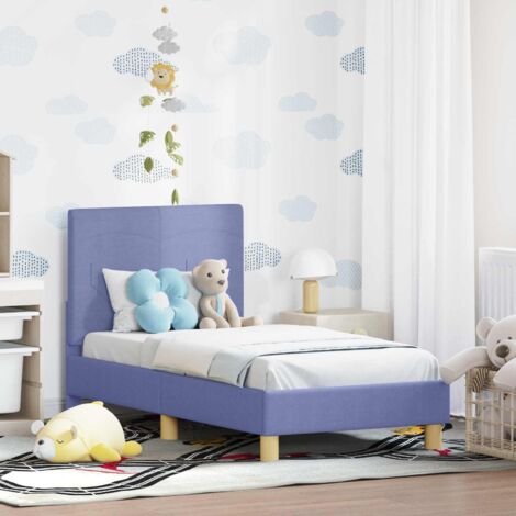 Estructura de cama para niños pequeños con cabecera Azul jeans