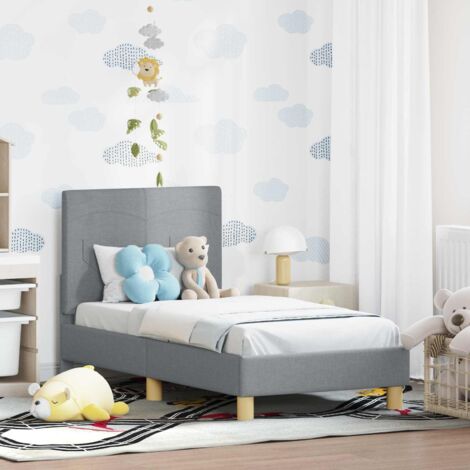 Estructura de cama para niños pequeños con cabecera Gris Claro