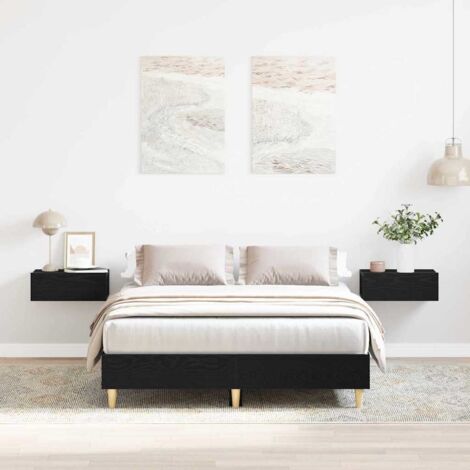 Estructura de cama Roble negro 120 x 190 cm vidaXL