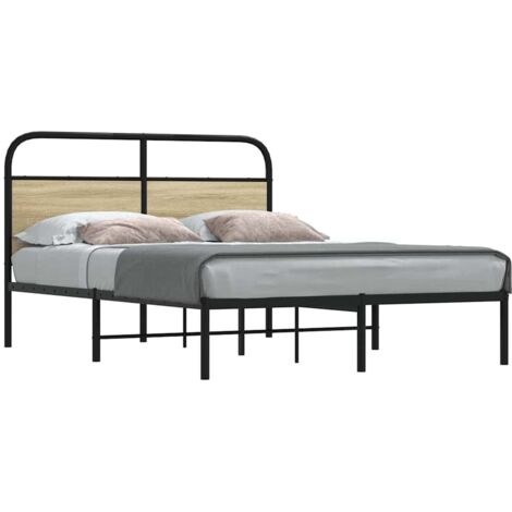 Estructura de cama sin colchón 120x190 cm madera roble