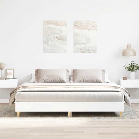 Estructura de cama sin colchón blanca 200x200 cm vidaXL