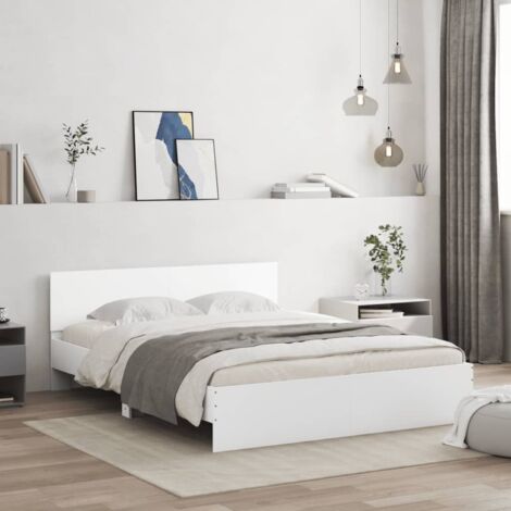 Estructura de cama sin colchón blanco 140x190 cm vidaXL