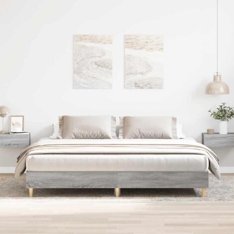 Estructura de cama sin colchón gris  160x200 cm