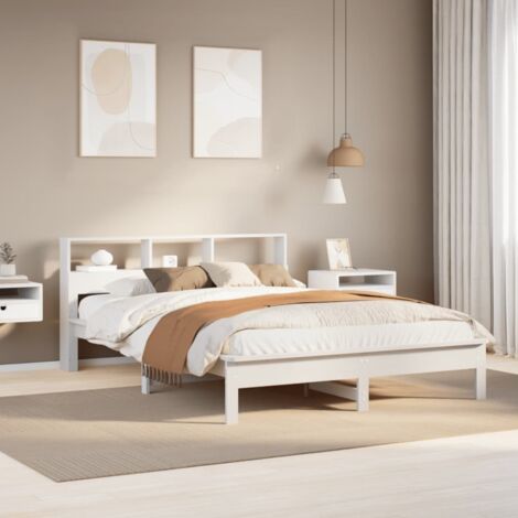 Estructura de cama sin colchón madera de pino  135x190 cm