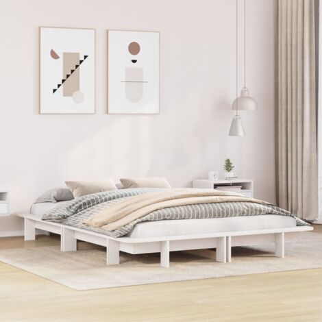 Estructura de cama sin colchón madera de pino  135x190 cm