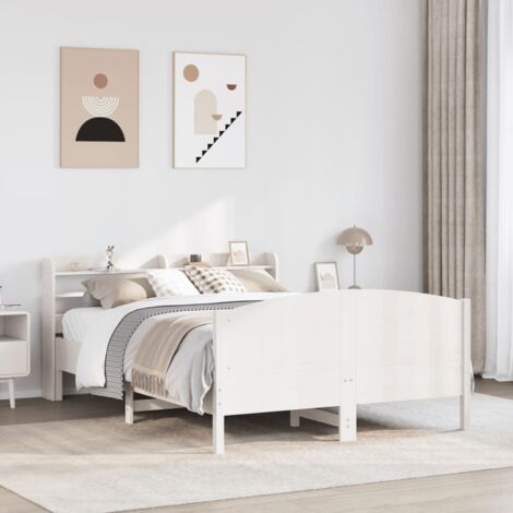 Estructura de cama sin colchón madera de pino  135x190 cm