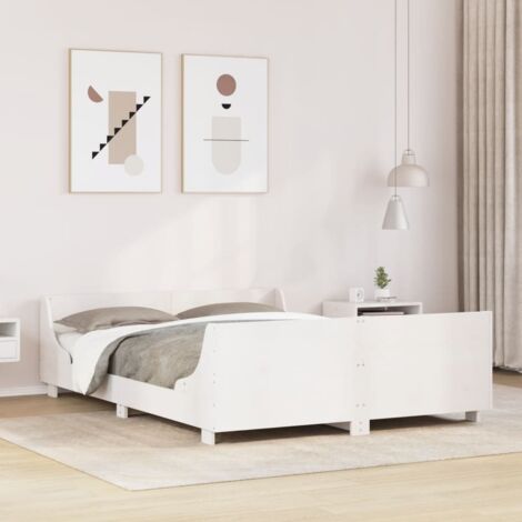 Estructura de cama sin colchón madera de pino  135x190 cm
