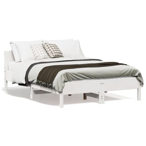Estructura de cama sin colchón madera de pino  135x190 cm