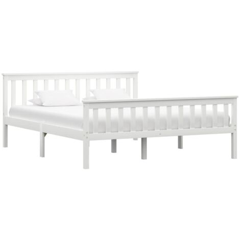 Estructura de cama sin colchón madera de pino  160x200 cm