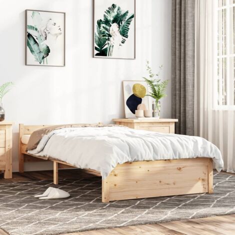 Estructura de cama sin colchón madera maciza 100x200 cm vidaXL