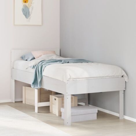 Estructura de cama sin colchón madera maciza blanca 90x190 cm vidaXL