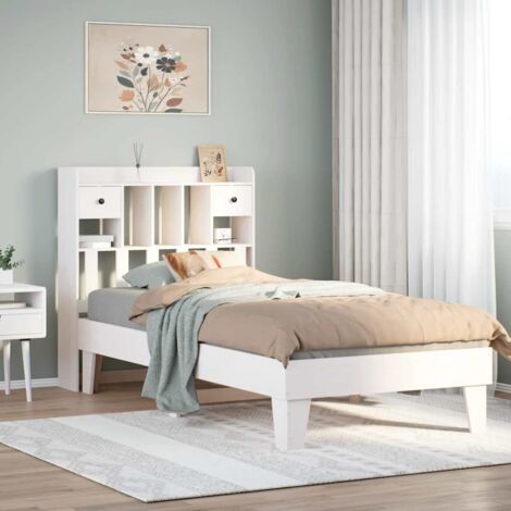 Estructura de cama sin colchón madera maciza blanca 90x190 cm vidaXL
