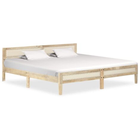 Estructura de cama sin colchón madera maciza de mango 200 cm vidaXL
