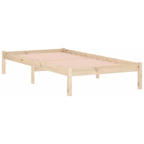 Estructura de cama sin colchón madera maciza de pino 100x190 cm vidaXL