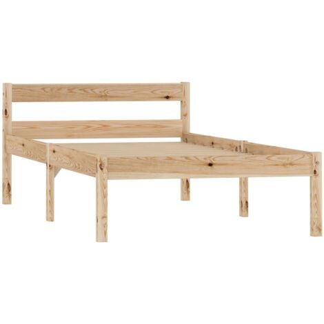 Estructura de cama sin colchón madera maciza de pino 100x200 cm vidaXL