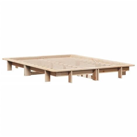 Estructura de cama sin colchón madera maciza de pino 120x190 cm vidaXL