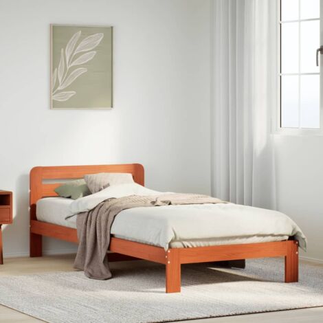 Estructura de cama sin colchón madera maciza marrón 90x190 cm vidaXL