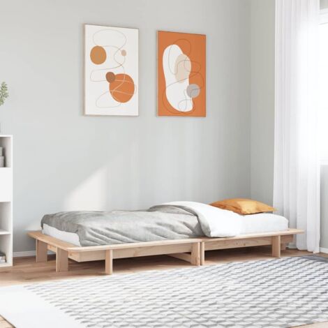 Estructura de cama sin colchón madera maciza pino 75x190 cm vidaXL