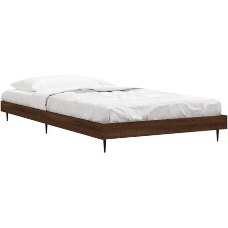 Estructura de cama sin colchón madera marrón roble 100x200 cm vidaXL