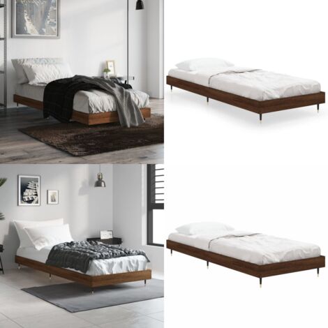 Estructura de cama sin colchón madera marrón roble 75x190 cm - Estructura de cama - Cama de madera