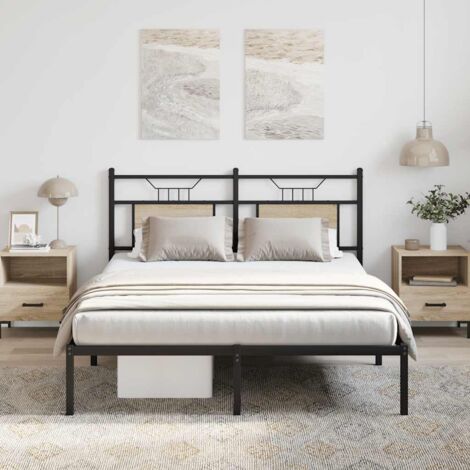 Estructura de cama sin colchón madera roble  150x200 cm