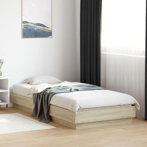 Estructura de cama sin colchón madera roble  90x200 cm