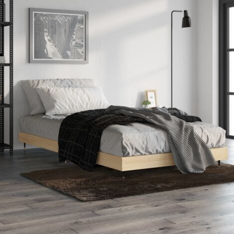 Estructura de cama sin colchón madera roble  90x200 cm