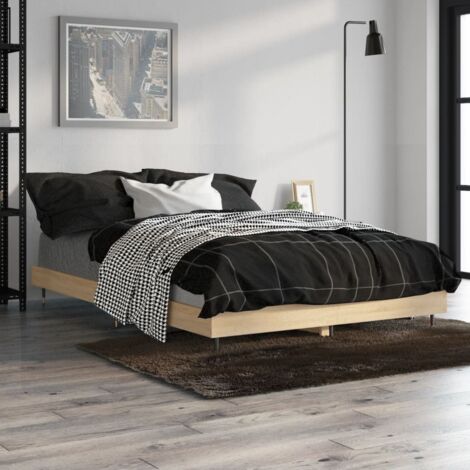 Estructura de cama sin colchón madera roble Sonoma 120x190 cm vidaXL