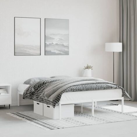 Estructura de cama sin colchón metal  140x200 cm