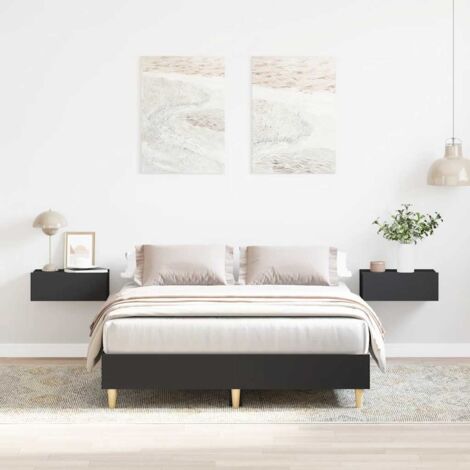 Estructura de cama sin colchón negra 135x190 cm madera vidaXL