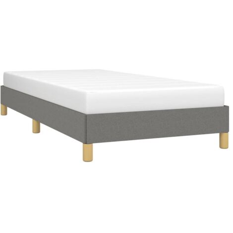 Estructura de cama sin colchón tela gris oscuro 90x200 cm vidaXL