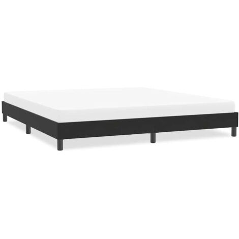 Estructura de cama sin colchón terciopelo negro 200x210 cm