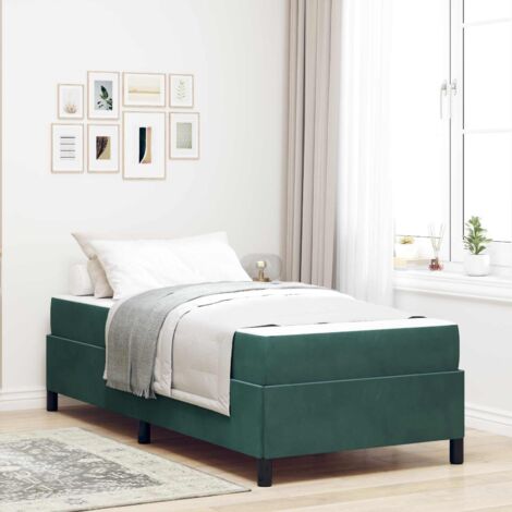 Estructura de cama Verde oscuro, Verde y  90 x 200 cm