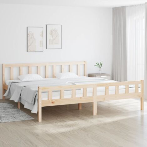 Estructura de cama madera contrachapada blanca 160x200 cm - referencia  Mqm-832021