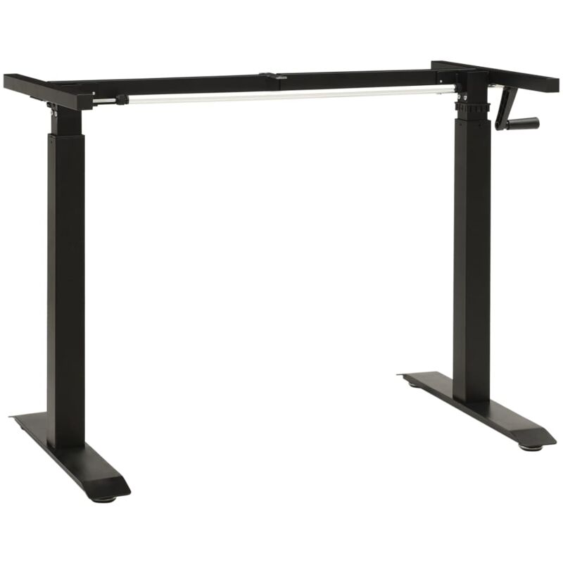 

Estructura de Escritorio de Altura Ajustable Manivela Negro - Negro - Vidaxl