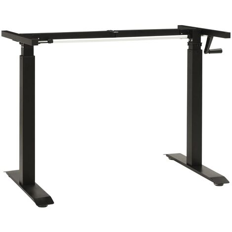 main image of "Estructura de escritorio de altura ajustable manivela negro - Negro"