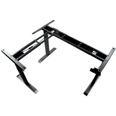 Estructura de escritorio o mesa con ajuste eléctrico de altura UT04-3T/90A/B negra