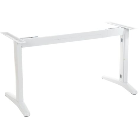 Estructura de escritorio o mesa STL-01 con viga extensible - Blanco
