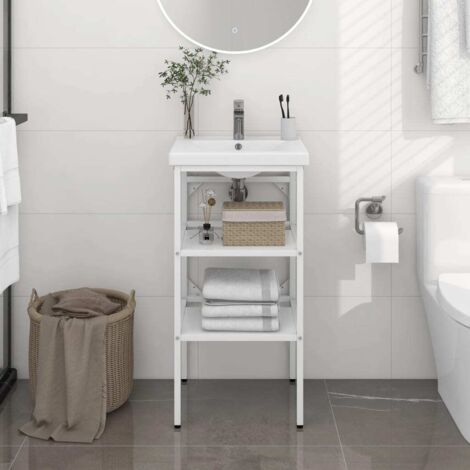 Estructura de lavabo de hierro blanco 40x38x31 cm vidaXL