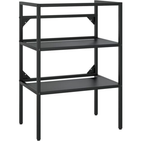 Estructura de lavabo de hierro negro 59x38x83 cm vidaXL