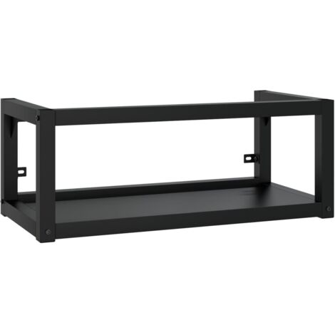 Estructura de lavabo de pared 79 x 38 x 31 cm hierro negro 020006761
