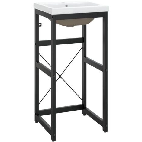 Estructura de lavabo para baño lavabo empotrado de hierro negro 020006785