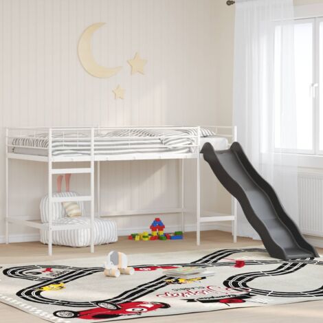 Estructura de litera para niños con tobogán y Antracita