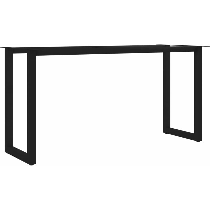 

vidaXL Estructura de mesa de comedor en forma de O 140x60x72 cm - Negro